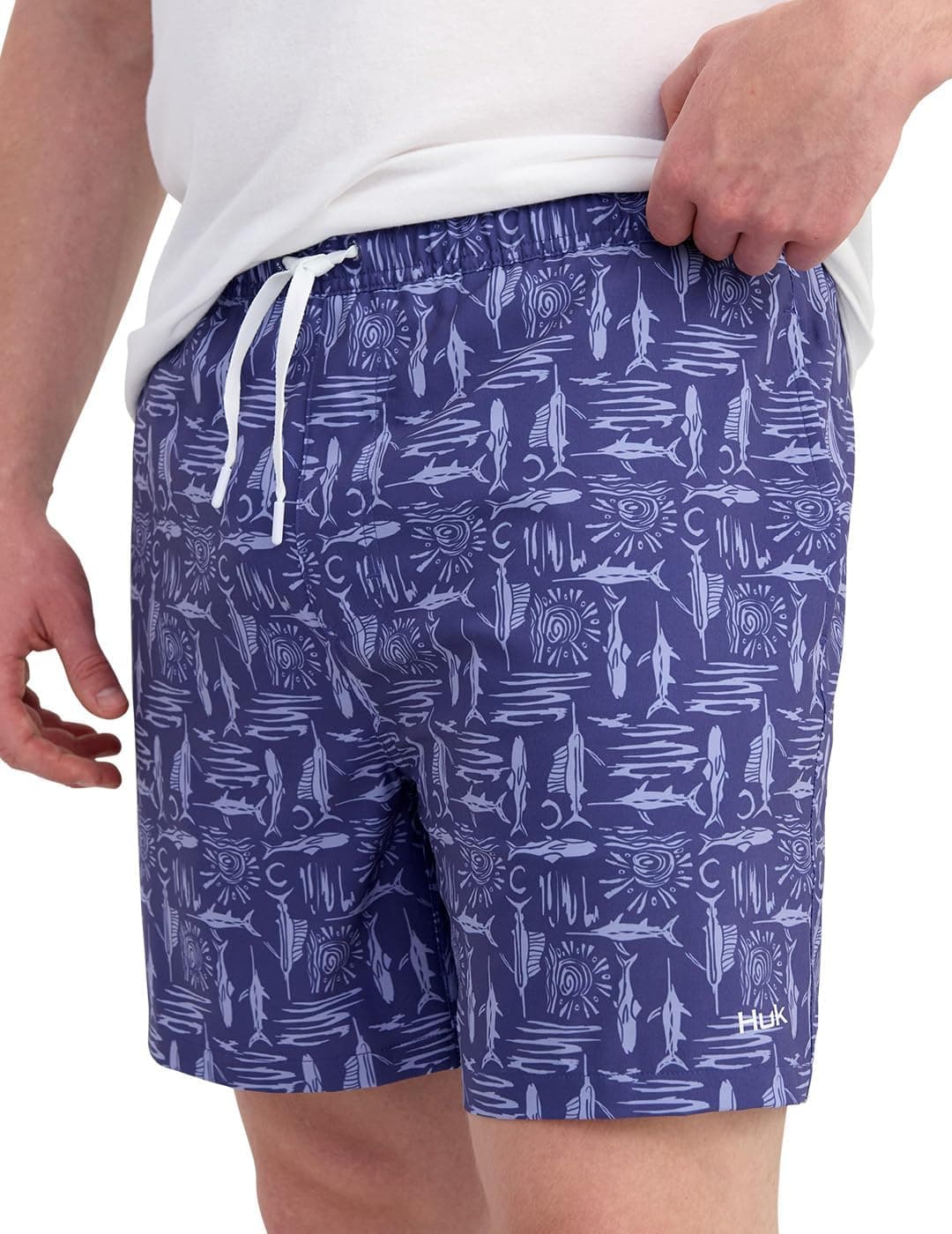 Versatile HUK Men's Pursuit Volley Shorts - Skipper Blue