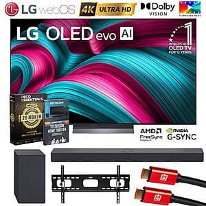 Save $600 on LG 65" OLED evo TV, Soundbar & 26-Month Warranty