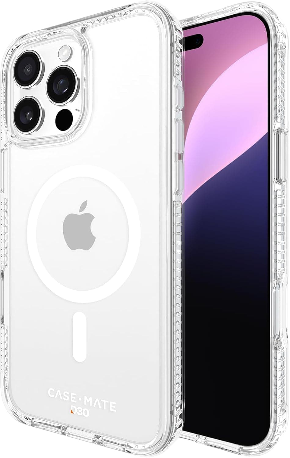 Case-Mate iPhone 16 Pro Max Case [Compatible with MagSafe] Tough Shockproof Phone Case with 16ft D3O Drop Protection - Premium Rugged Cover for iPhone 16 Pro Max - Clear