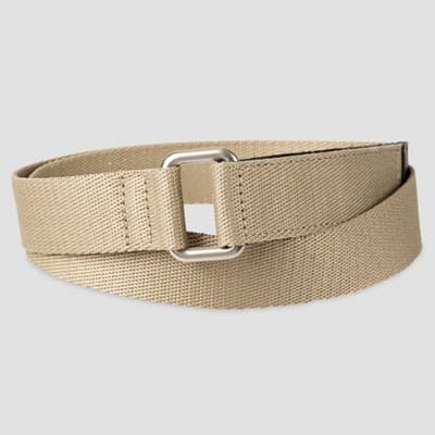 Men's Adaptive D-Ring Belt with Hook and Loop Adjustment - Goodfellow & Co™ Khaki L/XL