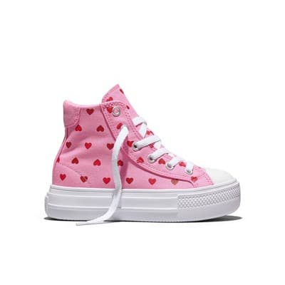 Converse Kids' Platform High Top Sneakers - Pink 2