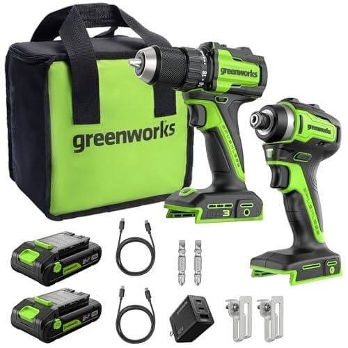 Greenworks 24V Cordless Drill and Impact Driver Combo Kit - 50% Off