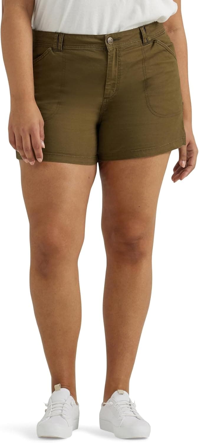 Lee Women's Plus Size Carpenter Shorts - Olive Night