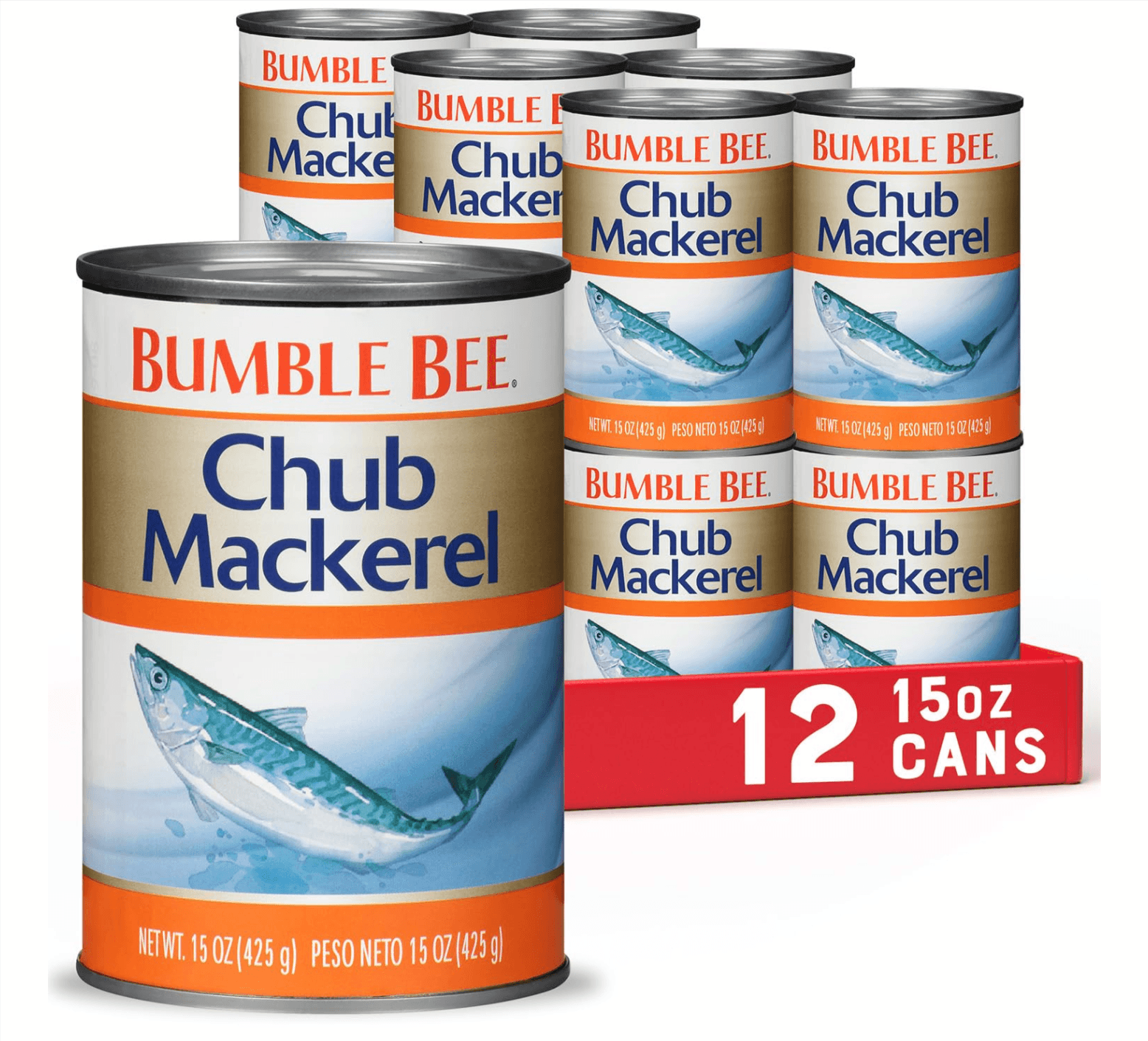 12-Pack 15oz Bumble Bee Canned Chub Mackerel Amazon