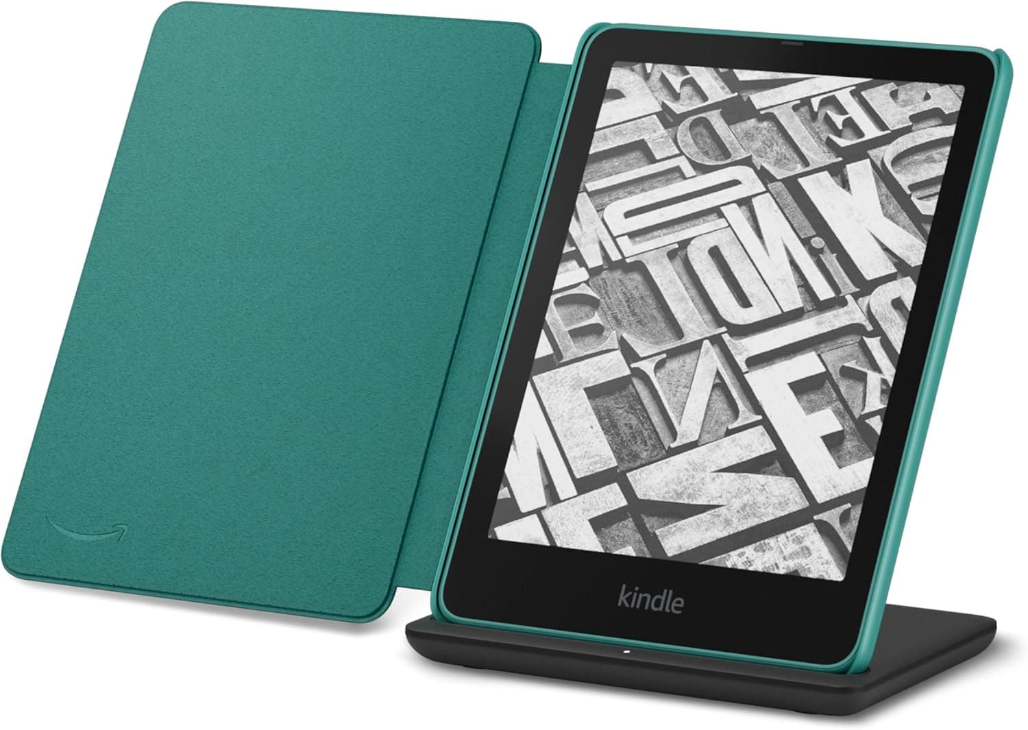 Amazon Kindle Paperwhite Bundle: Includes, Amazon Kindle Paperwhite Signature Edition 32GB | Jade, Plant-Based Leather Cover & Wireless Charging Dock | Jade