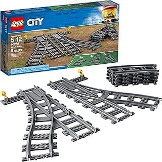 LEGO City Trains Switch Tracks 60238 Building Toy Set for Kids, Boys, and Girls Ages 5+ (8 Pieces)