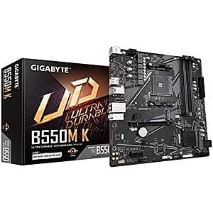 Powerful Micro-ATX Motherboard: Gigabyte B550M K for $60