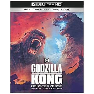 Godzilla/Kong Monsterverse 5-Film Collection in 4K - Epic Sci-Fi Saga