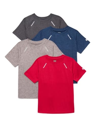 Russell Athletic Boys' Runner Tech T-Shirt 4-Pack