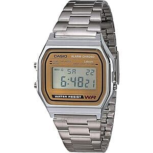Timeless Style: Casio Digital Quartz Watch with Stainless Steel Band