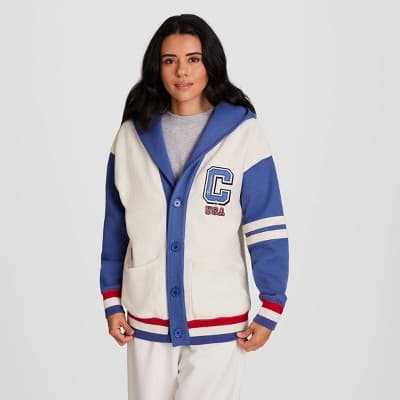 Champion Women's Gold Medal Hooded Cardigan - Cream L