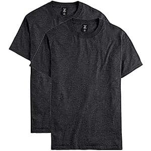 2-Pack of Hanes Men's Heavyweight Cotton T-Shirts for $9