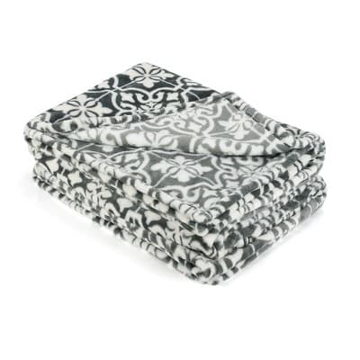 Catalonia Moroccan Style Fleece Throw Blanket, Soft Cozy Fluffy All Seasons Lounge Blanket Throw 50"x60"