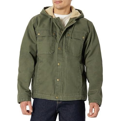 Amazon Basics Men's Insulated Relaxed Fit Hooded Workwear Jacket Sport.woot!