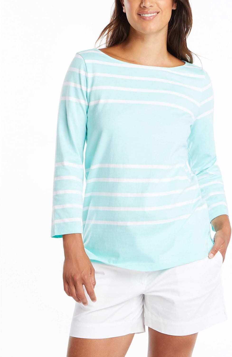 Nautical Chic: Nautica Women's 3/4 Sleeve Cotton Shirt