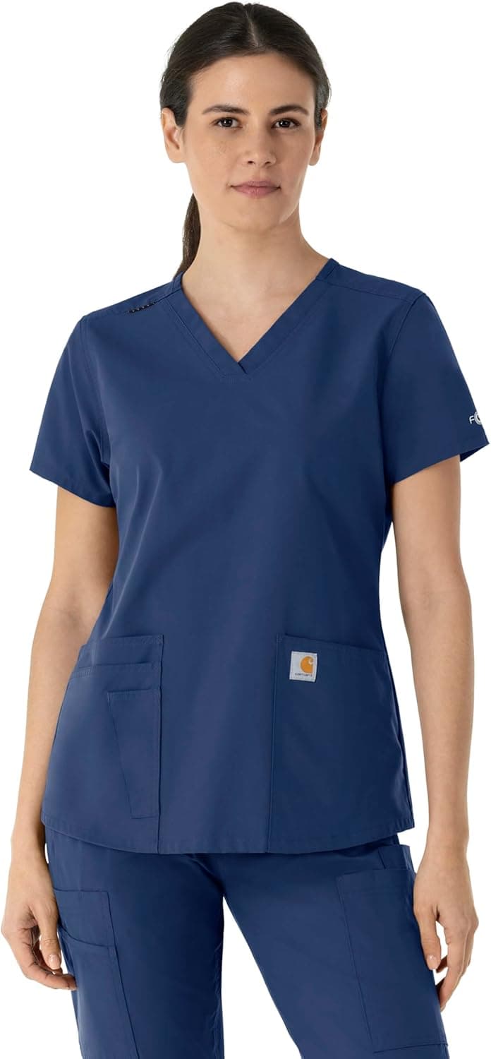 Carhartt Women's Scrubs: V-Neck Tops with 5 Pockets