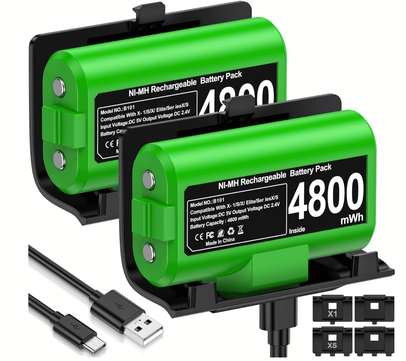 Rechargeable Xbox Controller Batteries (2-Pack)