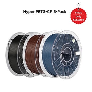 Creality Hyper PETG-CF 3D Printer Filament - 3-Pack