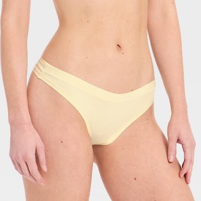 Women's Cotton Stretch Thong - Auden™ Yellow M