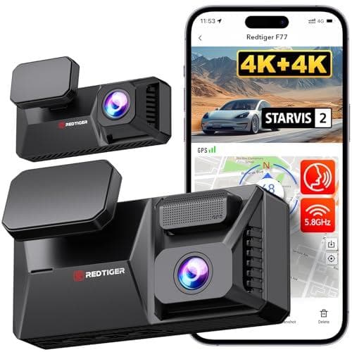4K Dual Dash Cam with WiFi and 128GB Storage - Capture Road Footage