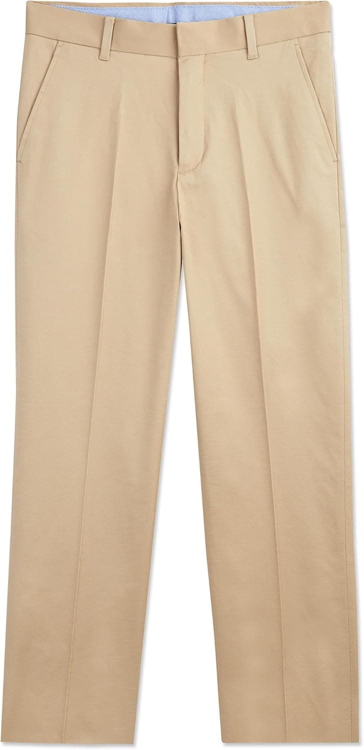 Tommy Hilfiger Boy's Fine Twill Pants (Big Kids) Medium Khaki 14 Big Kids
