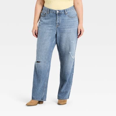 Women's Western Low-Rise Baggy Jeans - Universal Thread™ Medium Wash 17