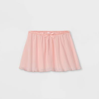 Girls' Dance Activewear Skirt - Cat & Jack™ Pink XS: Recycled Polyester, Lightweight, Pull-On