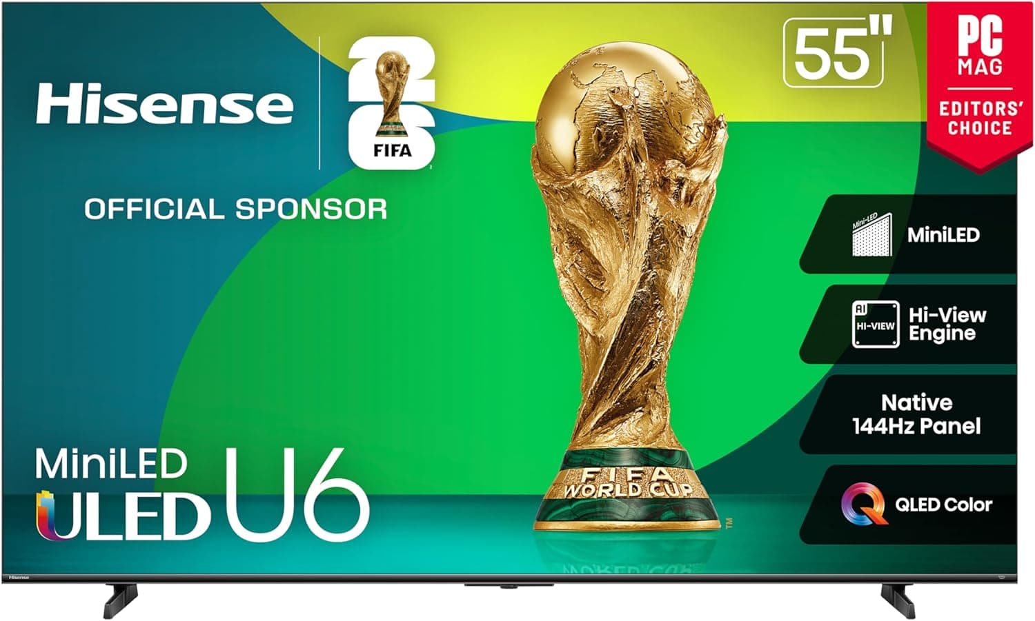 Hisense 55" Mini-LED 4K TV with Alexa, Dolby Vision IQ & Atmos