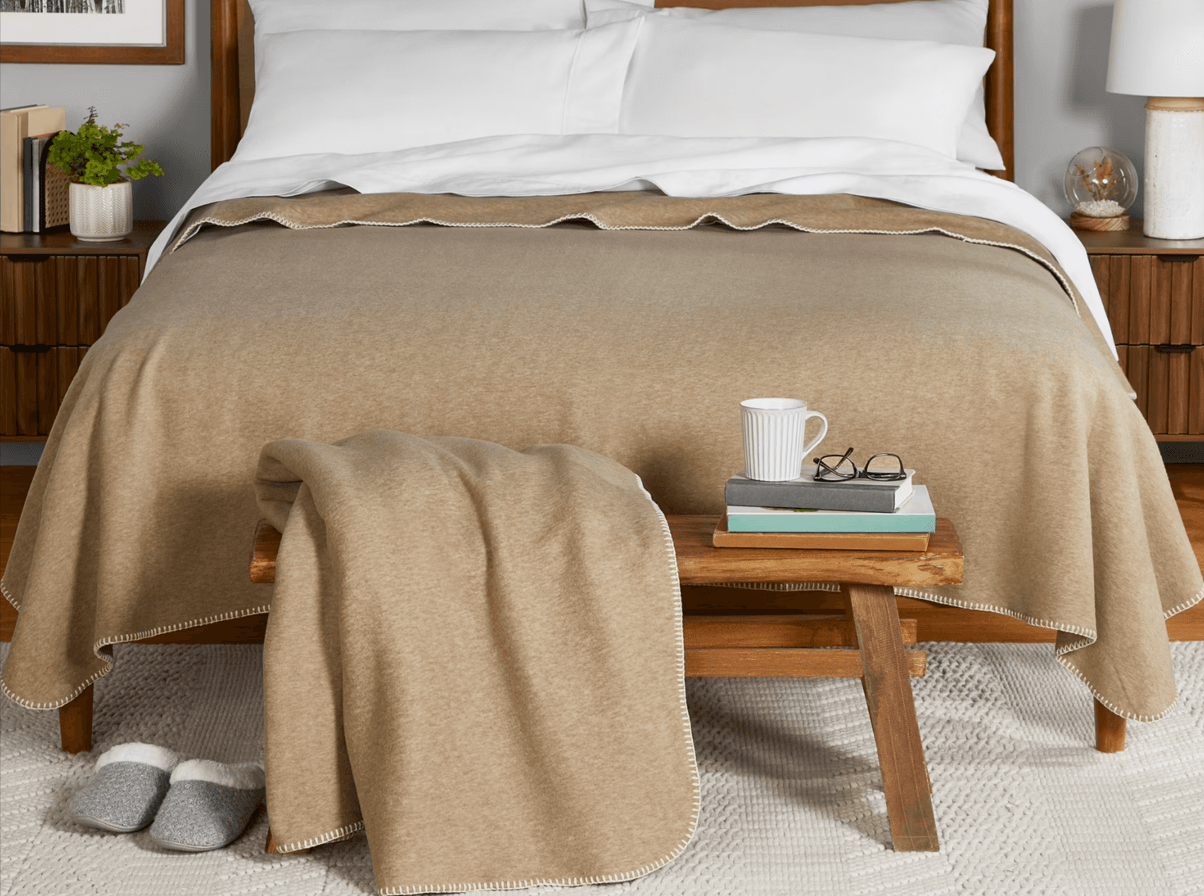 Snuggle Up in Mainstays' Soft Fleece Bed Blanket