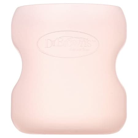 Dr. Brown's Options+ Wide-Neck Glass Bottle Sleeve, 100% Silicone, Pink, BPA-Free, 5 oz, 1-pack