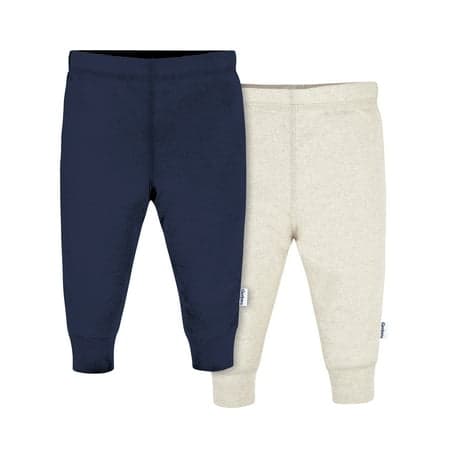 Gerber Gender Neutral Active Pants, 2-Pack, Sizes 0/3 Months - 12 Months