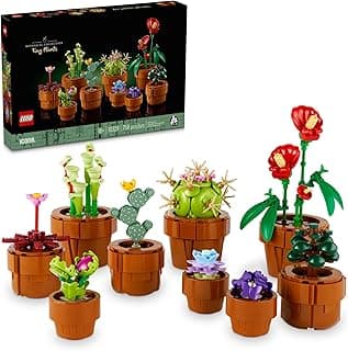 LEGO Botanicals Tiny Plants - Artificial, Fake Indoor Plant Building Set for Home, Kitchen, Desk Decoration, Adults Ages 18+ - Gift for Birthdays - 10329