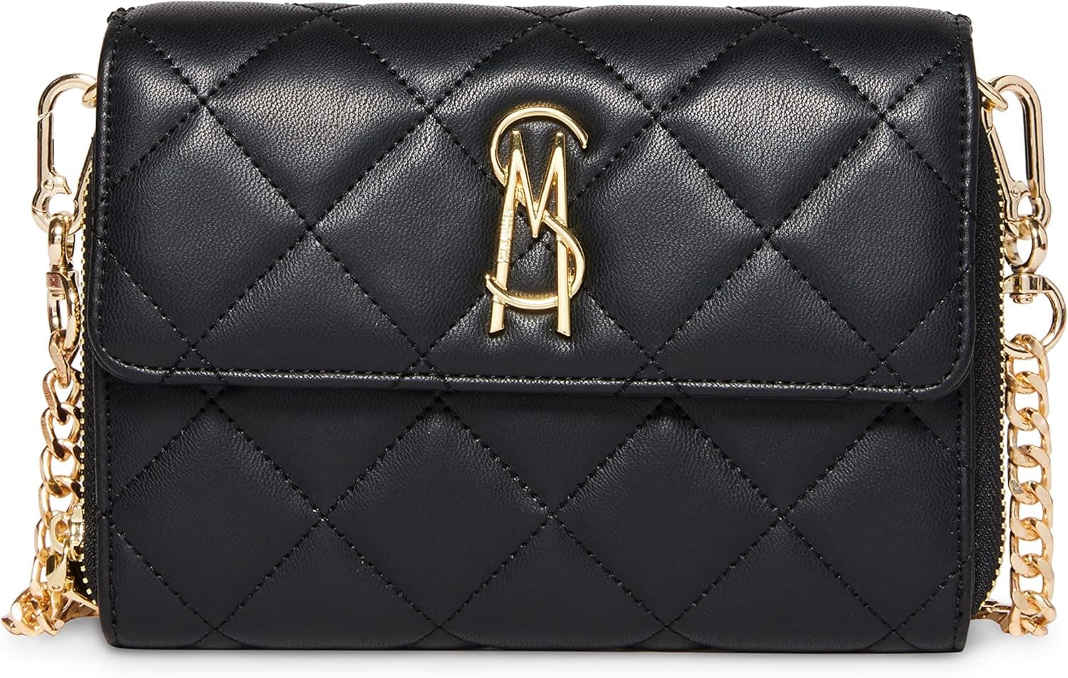 Steve Madden Womens Steve Madden CARINA Wallet Crossbody, Black, One Size US