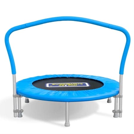Sportspower My 1st Trampoline 36" Indoor/Outdoor Mini Rebounder Trampoline with No-Gap Padded Cover, for Toddlers & Kids, Max Weight Capacity 220 LBS - BLUE