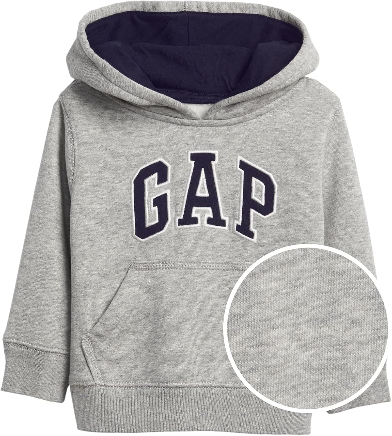 GAP baby boys Logo Pullover Hoodie Sweatshirt, Light Heather Grey B08, 6-12 Months US
