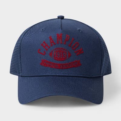 Champion Adult Phys Ed Twill Trucker Hat - Navy