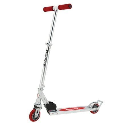 Razor A2 Kick Scooter – Red, Wheelie Bar, Foldable, Lightweight, for Child Ages 5+