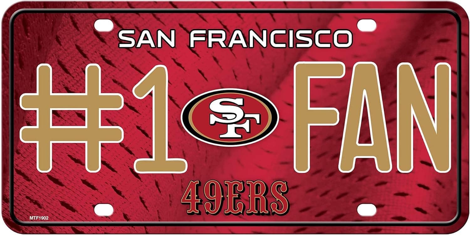 Officially Licensed NFL San Francisco 49ers Car Tag
