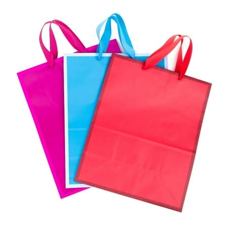 Hallmark Large Gift Bags for Birthdays, Baby Showers, Holidays, and More (3 Pack, Solid Colors)