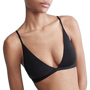 Calvin Klein Form to Body Lightly Lined Triangle Bralette (Medium, Black) $10.18