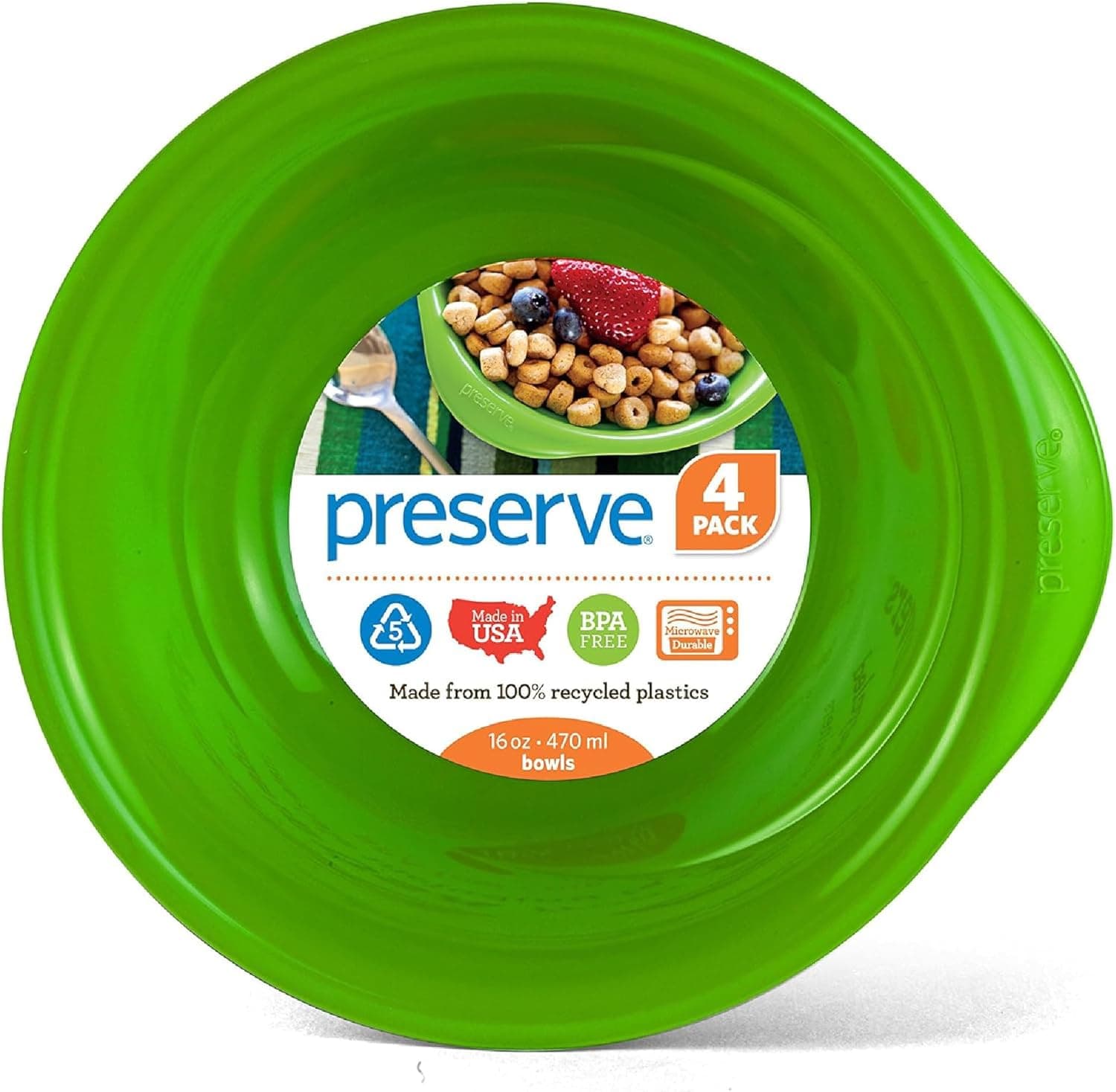 Save 16% on Eco-Friendly Plastic Bowls in Apple Green