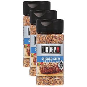 3-Pk 2.5-Oz Weber Seasoning (Chicago Steak) $5.15 w/ S&S