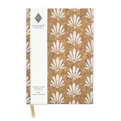 Designer Papers Undated Perfect Bound Cork Journal 5.875"x8.25" Floral