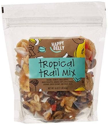 Save 44% on Amazon Brand Happy Belly Tropical Trail Mix (16oz)