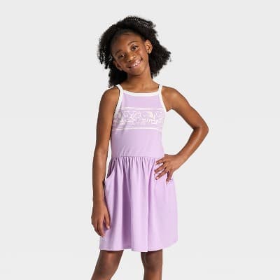 Girls' Skater Dress - Cat & Jack™ Lilac Purple XXL Plus