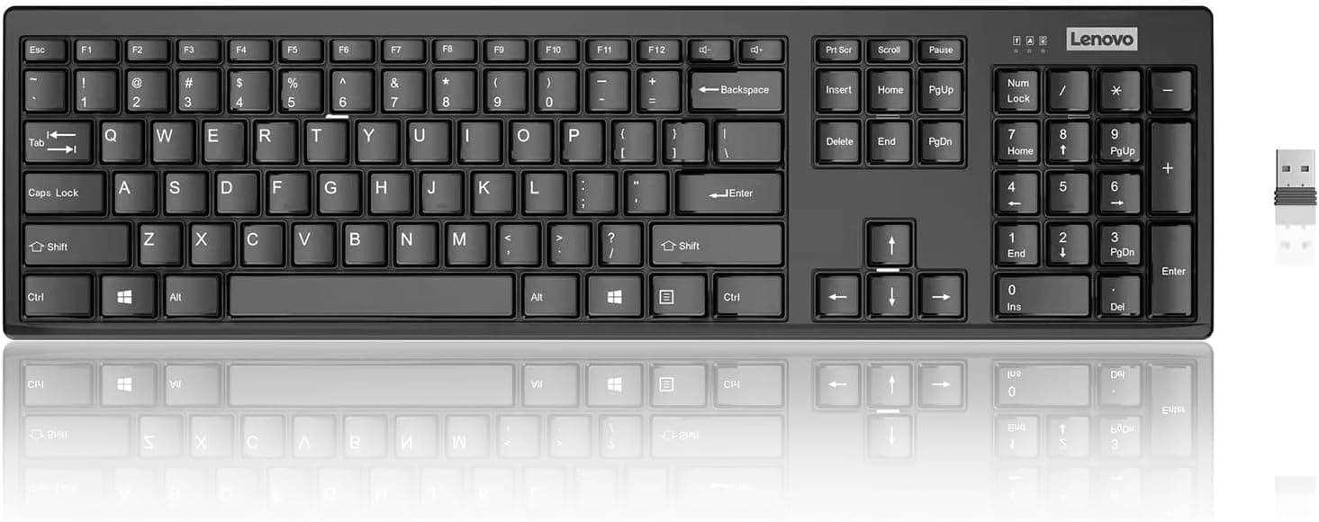 Compact Wireless Keyboard: Lenovo's Silent, Full-Size Keyboard