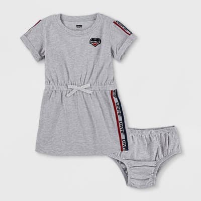 Levi's® Baby Girls' Elastic Waist Dress - Light Gray Heather 3M