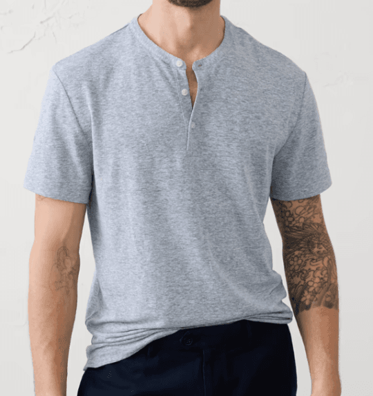 Banana Republic Standard-Fit Men's Linen-Blend Henley Banana Republic Factory