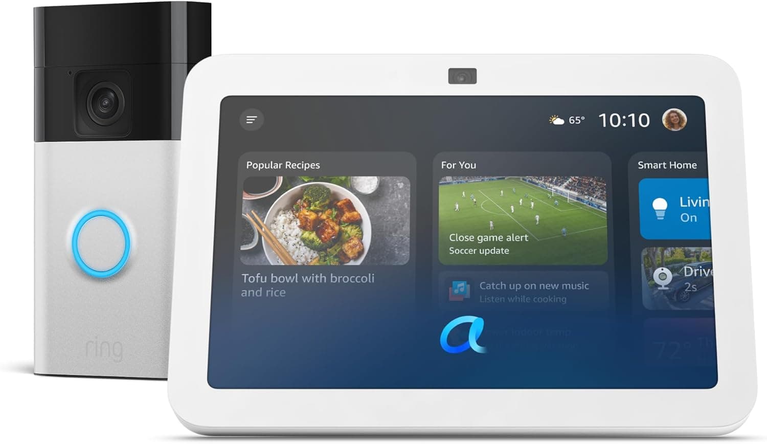 Alexa-Powered Smart Display and Doorbell Bundle
