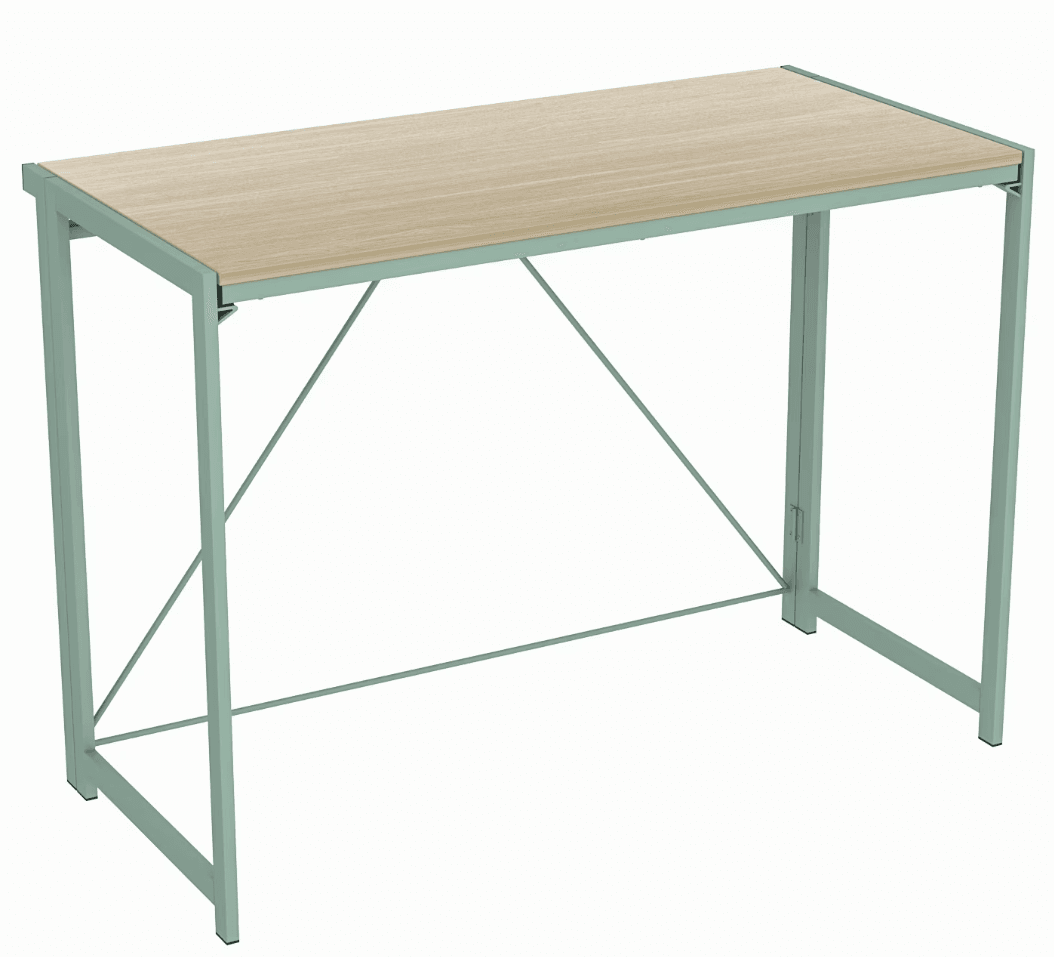 Mainstays Frame Folding Desk w/ Natural Grained Top Walmart